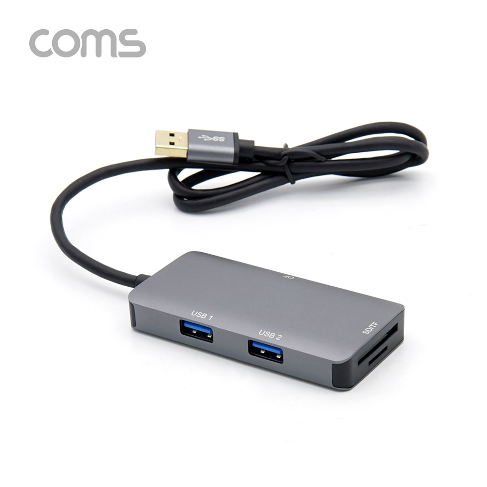Coms USB 3.0 카드리더기 / 멀티 USB 3.0 허브 + SD/TF/CF