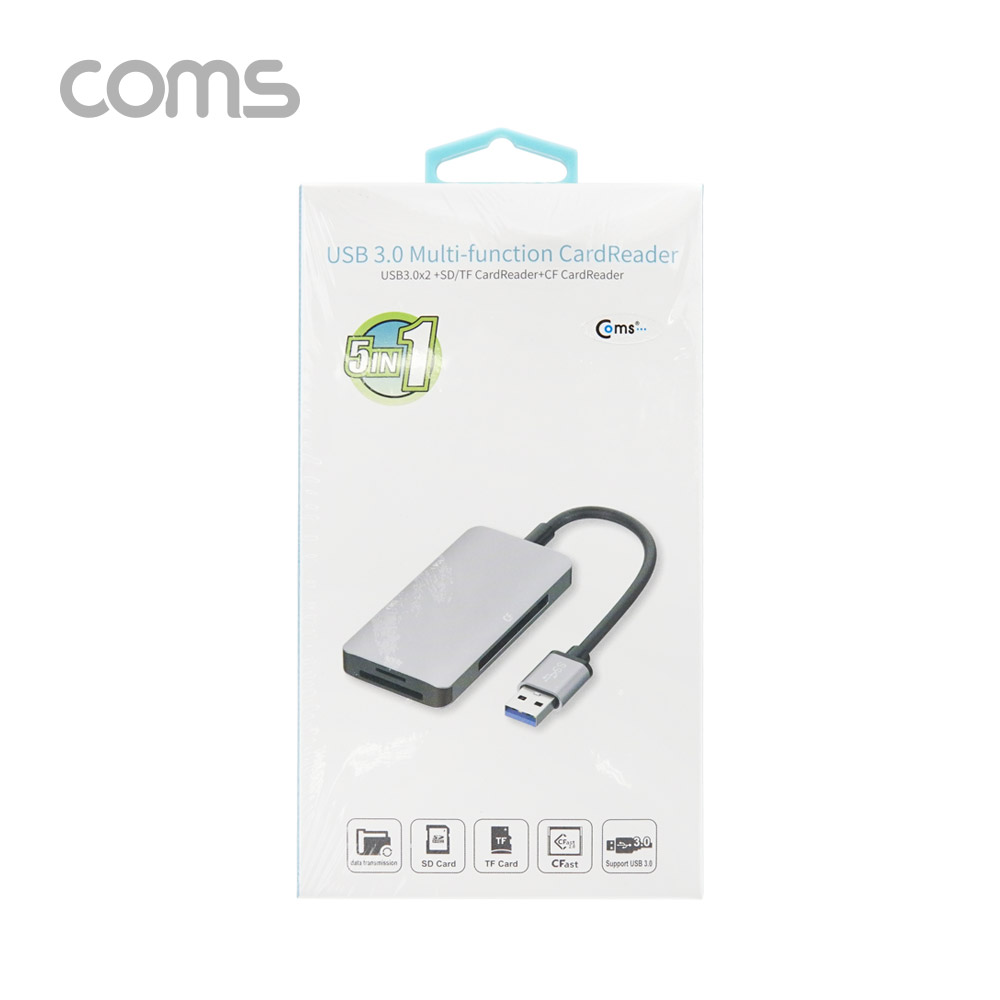 Coms USB 3.0 카드리더기 / 멀티 USB 3.0 허브 + SD/TF/CF