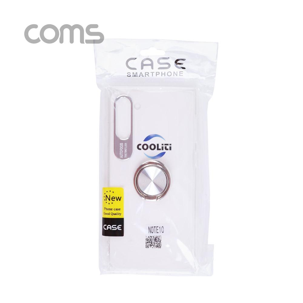Coms 스마트폰 케이스 ( 투명 / 핑거링 ) / 갤노트10