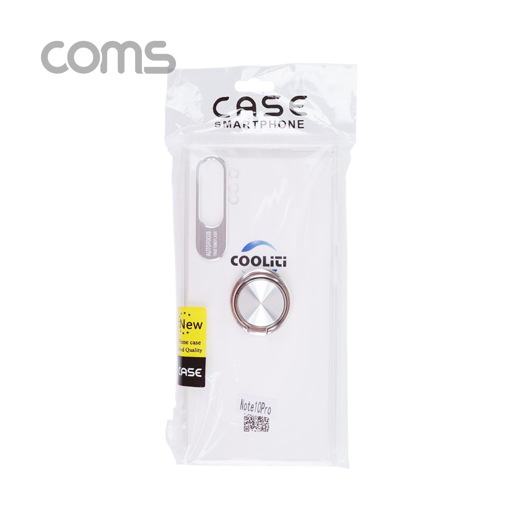 Coms 스마트폰 케이스 ( 투명 / 핑거링 ) / 갤노트10 P