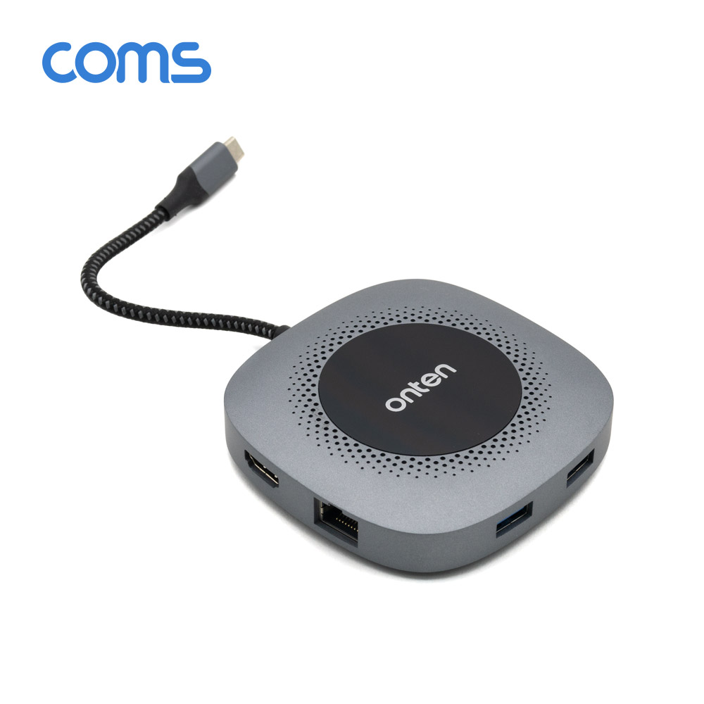 Coms USB 3.1 Type C 멀티 도킹/허브 (USB-C to LAN RJ45, HDMI, USB 3.0, PD충전)