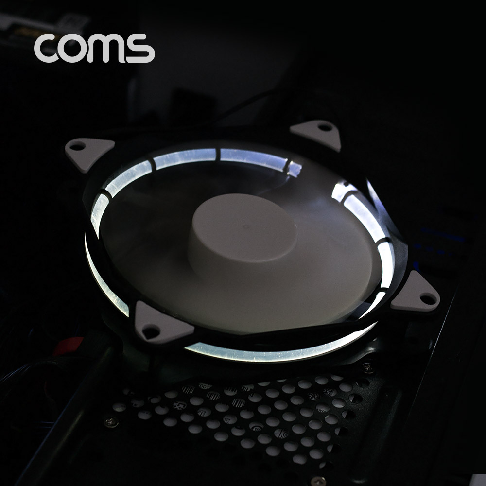 Coms 쿨러 케이스용 CASE / 120mm / White LED / Cooler