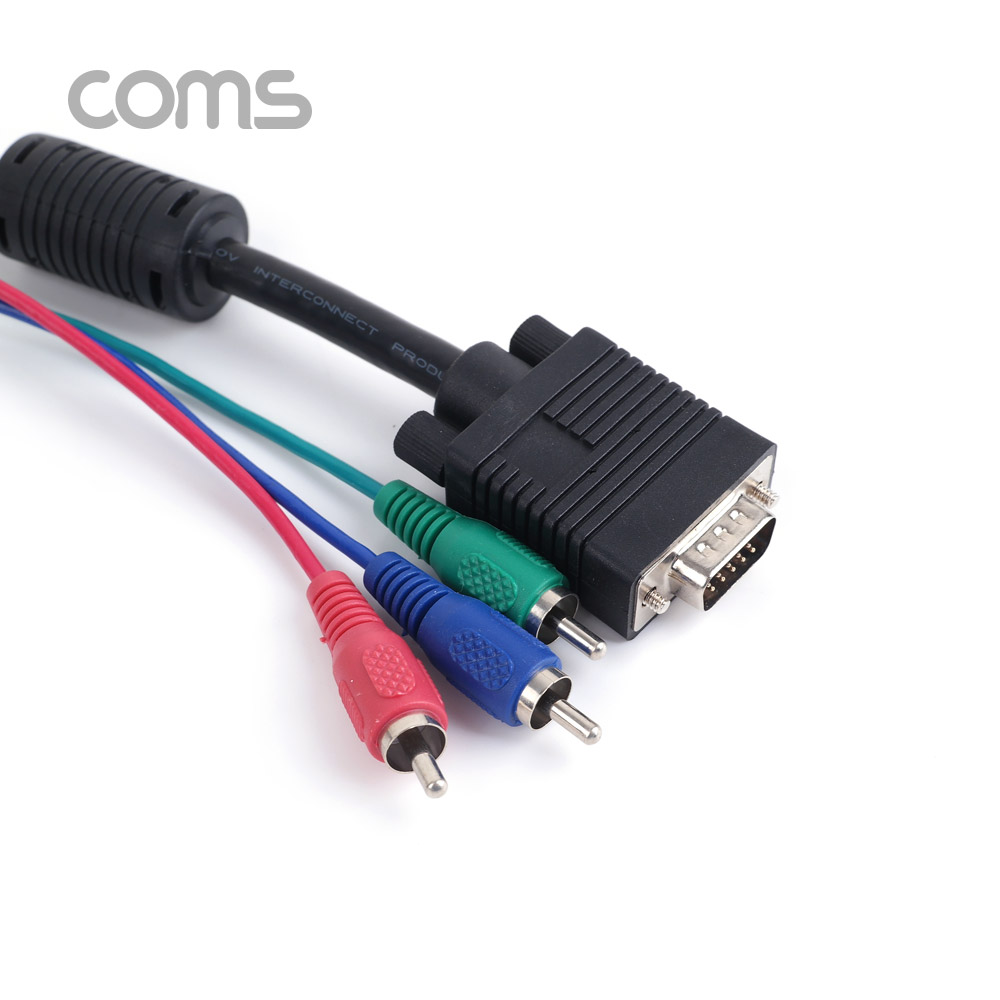 Coms DVD 컴포넌트 케이블(3선) / VGA(M)/컴포넌트(M) / 1.5M
