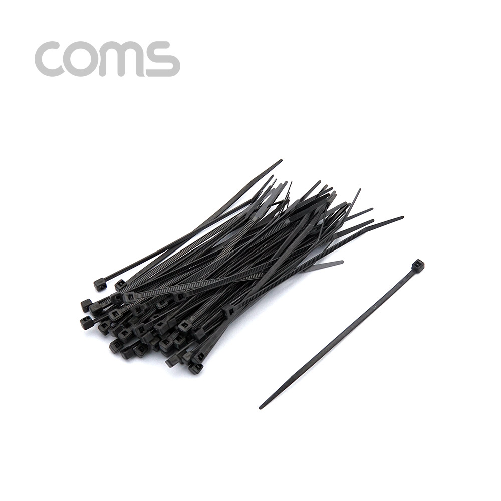 Coms 케이블 타이(1봉)소 검정 - 동아 100*2.5mm, 1000PCS