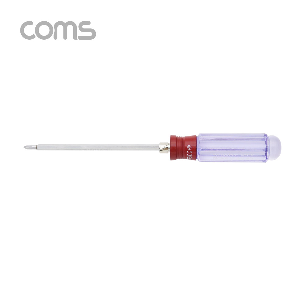 Coms 양날 아크릴 드라이버 (소) / 일자형, 십자형 / 4x4 / 100mm