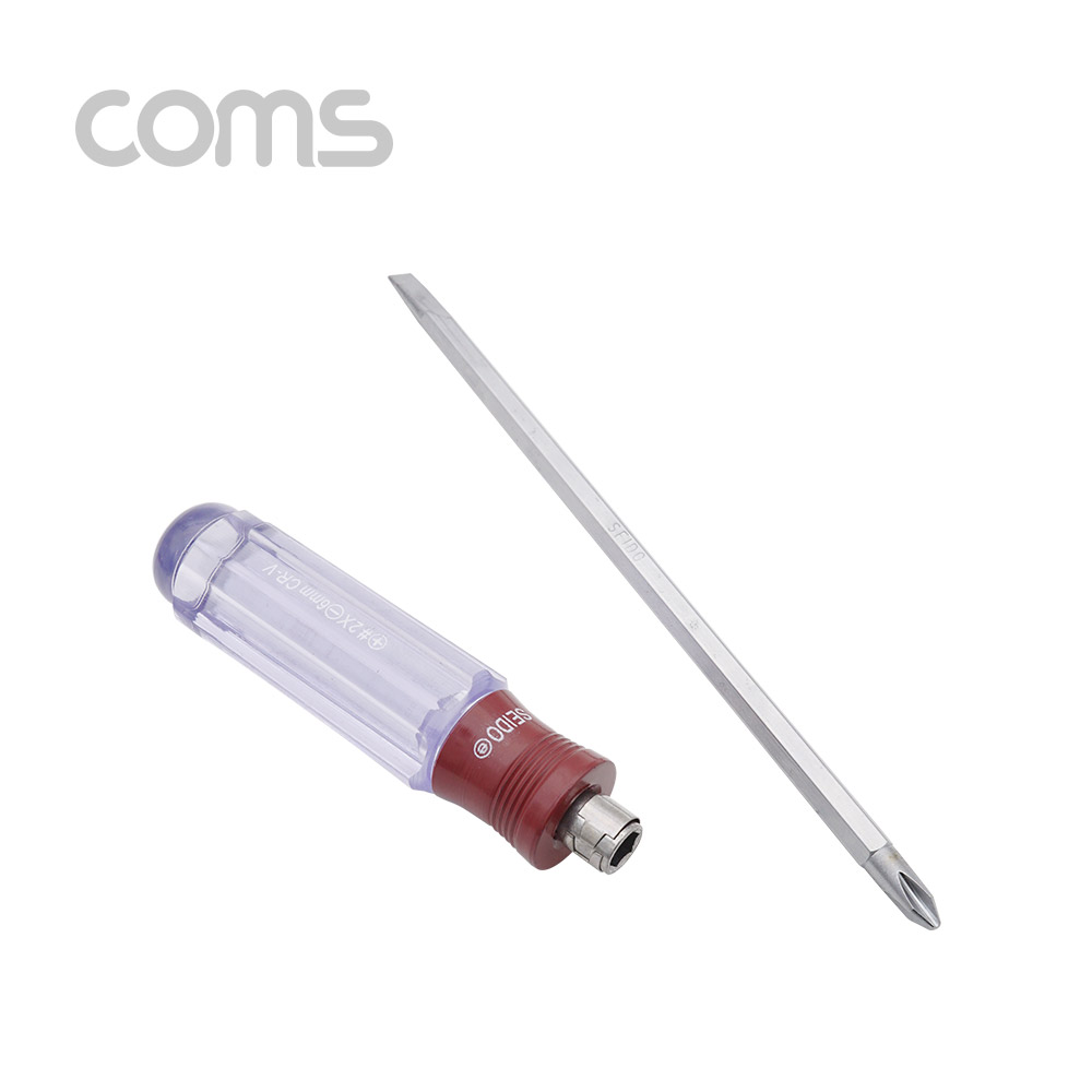 Coms 드라이버 아크릴(중) 6X6형/+ - / 양날 6X6형(중) 150mm