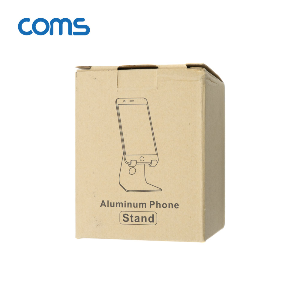 Coms 1단 접이식 알루미늄 스마트폰 거치대 Silver / 각도조절