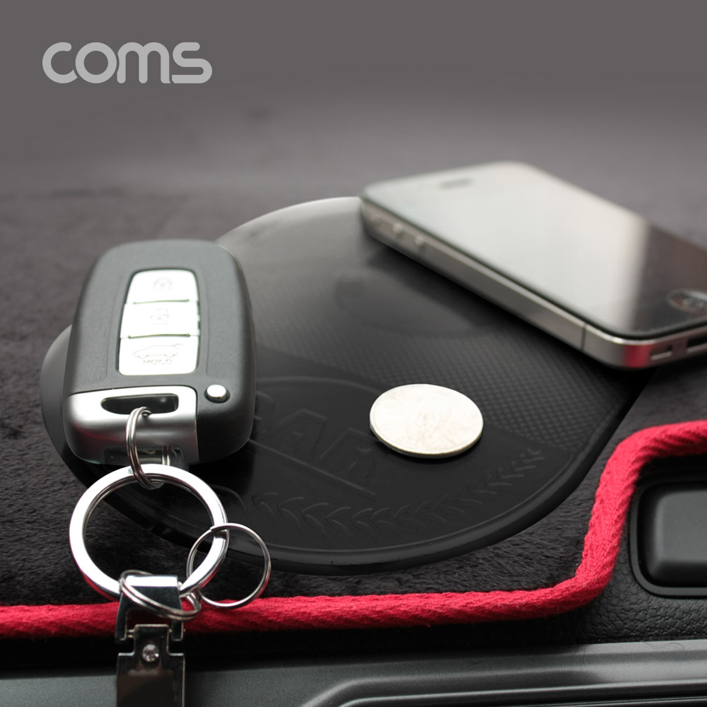 Coms 차량용 흡착패드(실리콘 점착식) / 거치대 / 대쉬보드거치 / 블랙