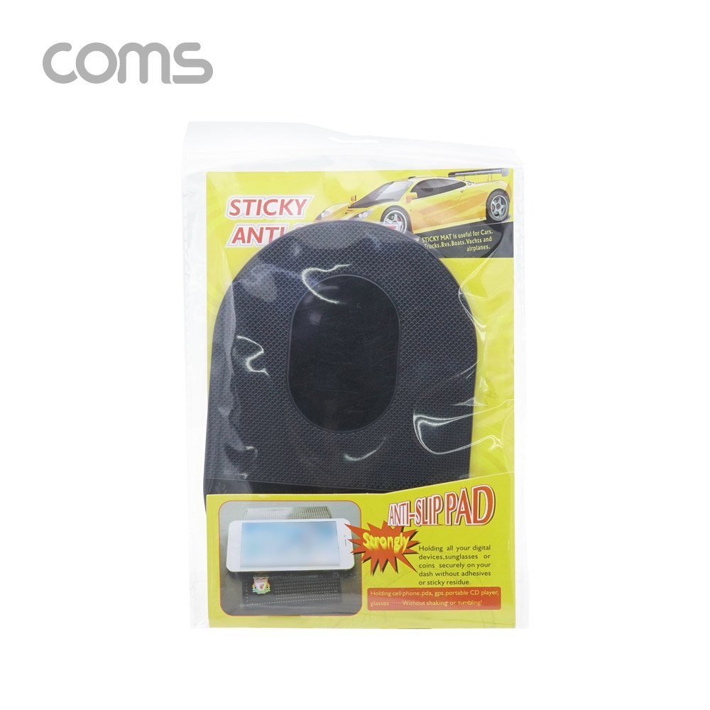 Coms 차량용 흡착패드(실리콘 점착식) / 거치대 / 대쉬보드거치 / 블랙