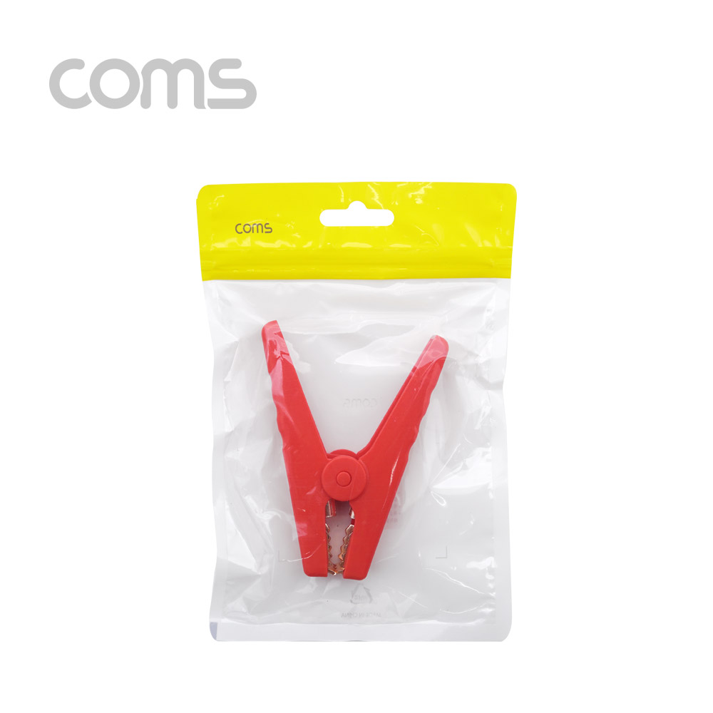 Coms 악어 클립, 적색 (Red) - 1개