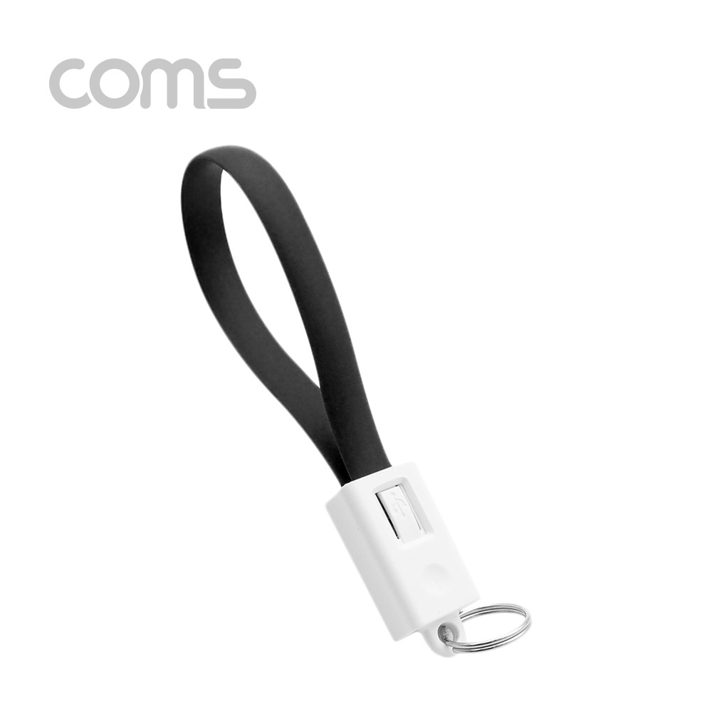 Coms USB 3.1(Type C) 케이블 20cm, 고정클립 - Black