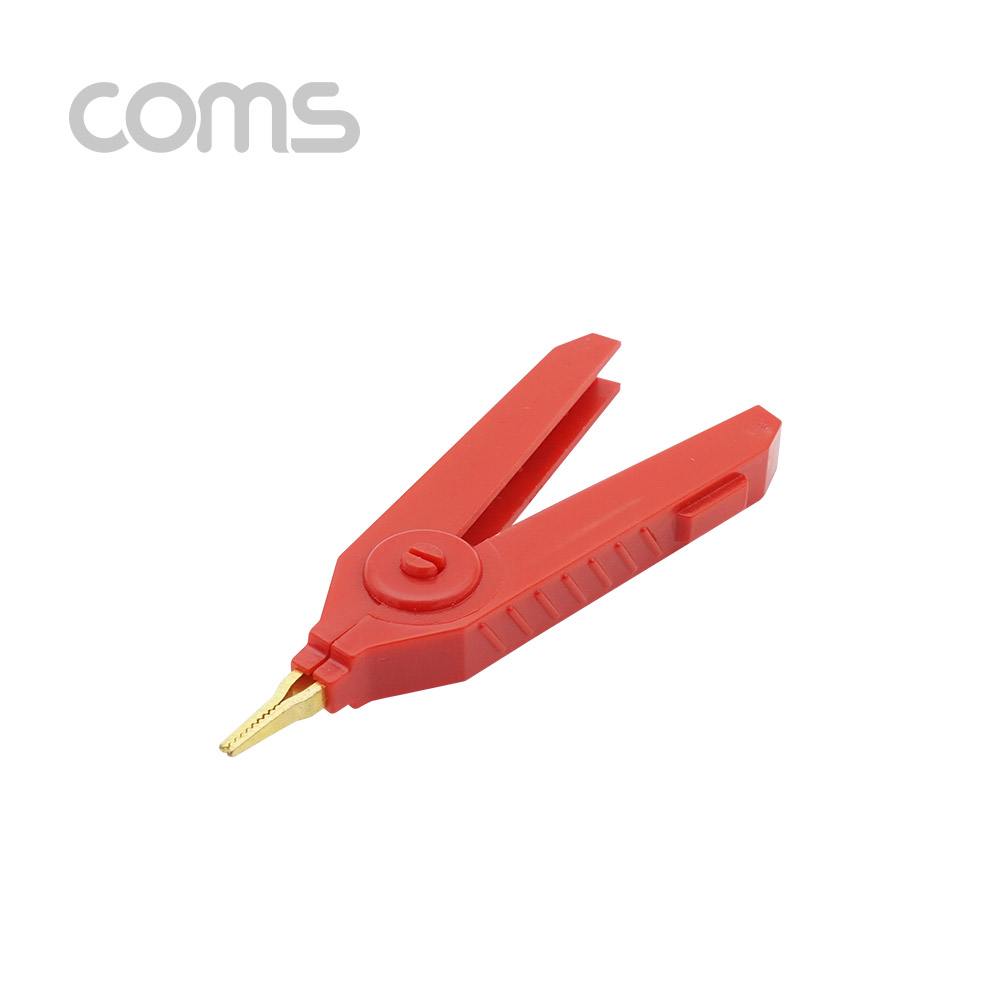 Coms 악어 클립, 적색(Red) - 1개