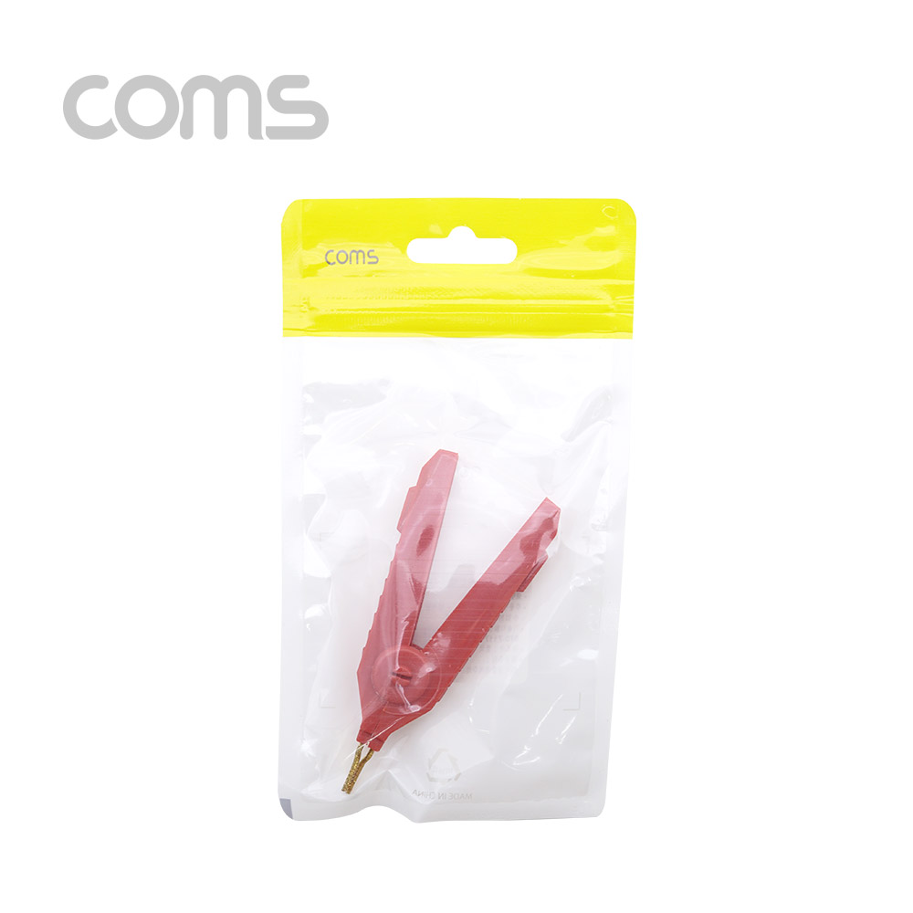 Coms 악어 클립, 적색(Red) - 1개
