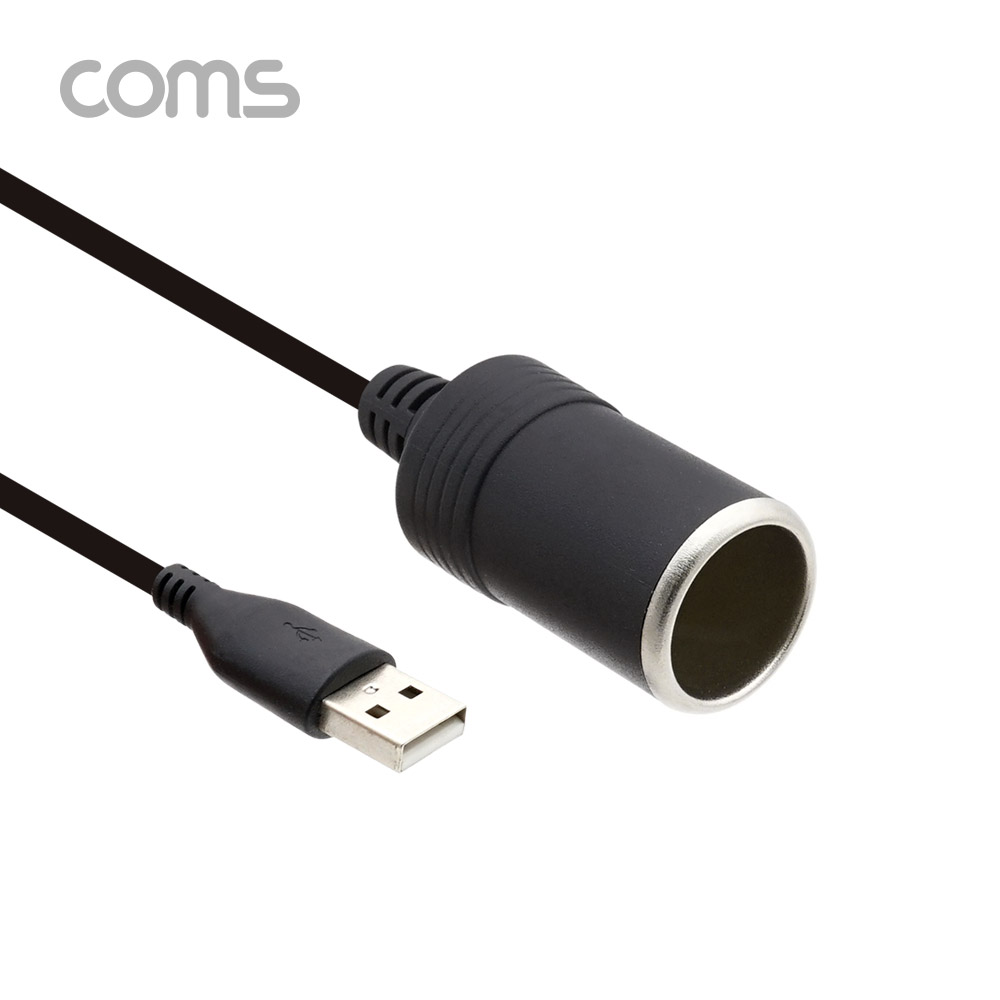 Coms USB 전원(DC 시가잭) 승압 케이블 / 5V -> 12V 0.8A / 시거