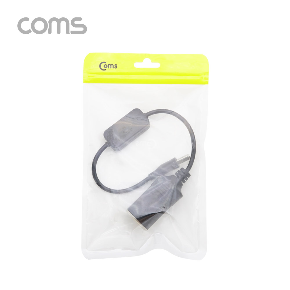 Coms USB 전원(DC 시가잭) 승압 케이블 / 5V -> 12V 0.8A / 시거