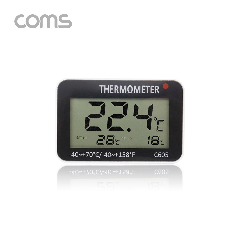 Coms 디지털 알람 온도계 / -40 ~ 70도 / 실내 / 냉장고 / 미니