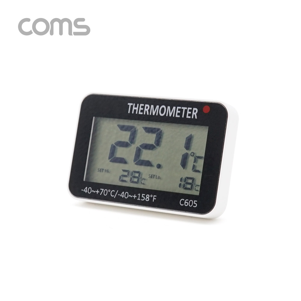 Coms 디지털 알람 온도계 / -40 ~ 70도 / 실내 / 냉장고 / 미니