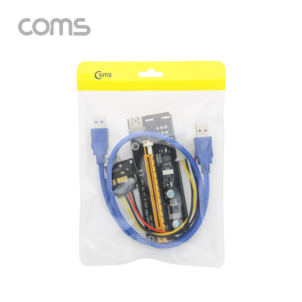 Coms PCI Express 아답터 키트 / PCI E / 1X TO 16X / USB 램 확장슬롯