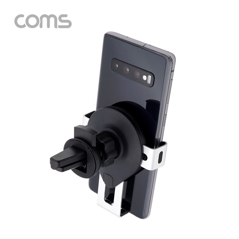 Coms 차량용 스마트폰 거치대 / 송풍구/에어컨 설치 / Silver