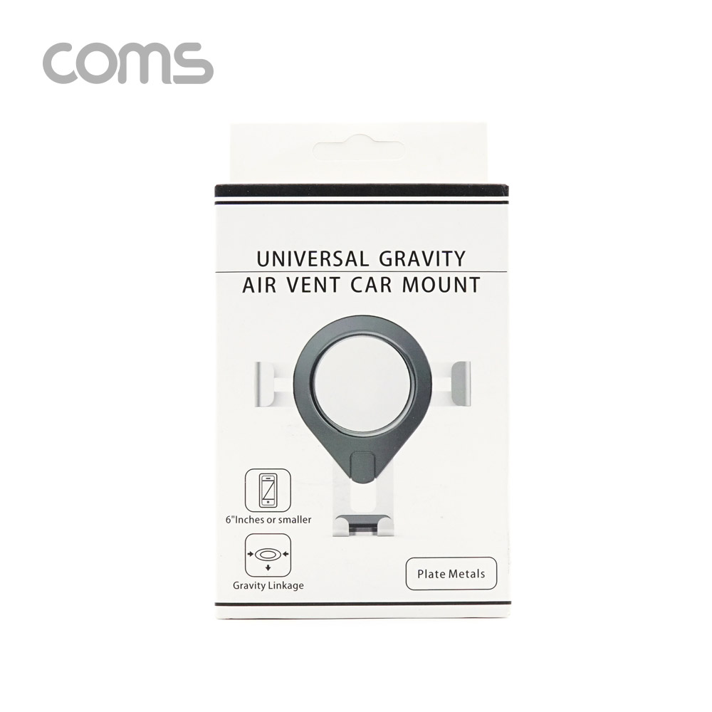Coms 차량용 스마트폰 거치대 / 송풍구/에어컨 설치 / Silver