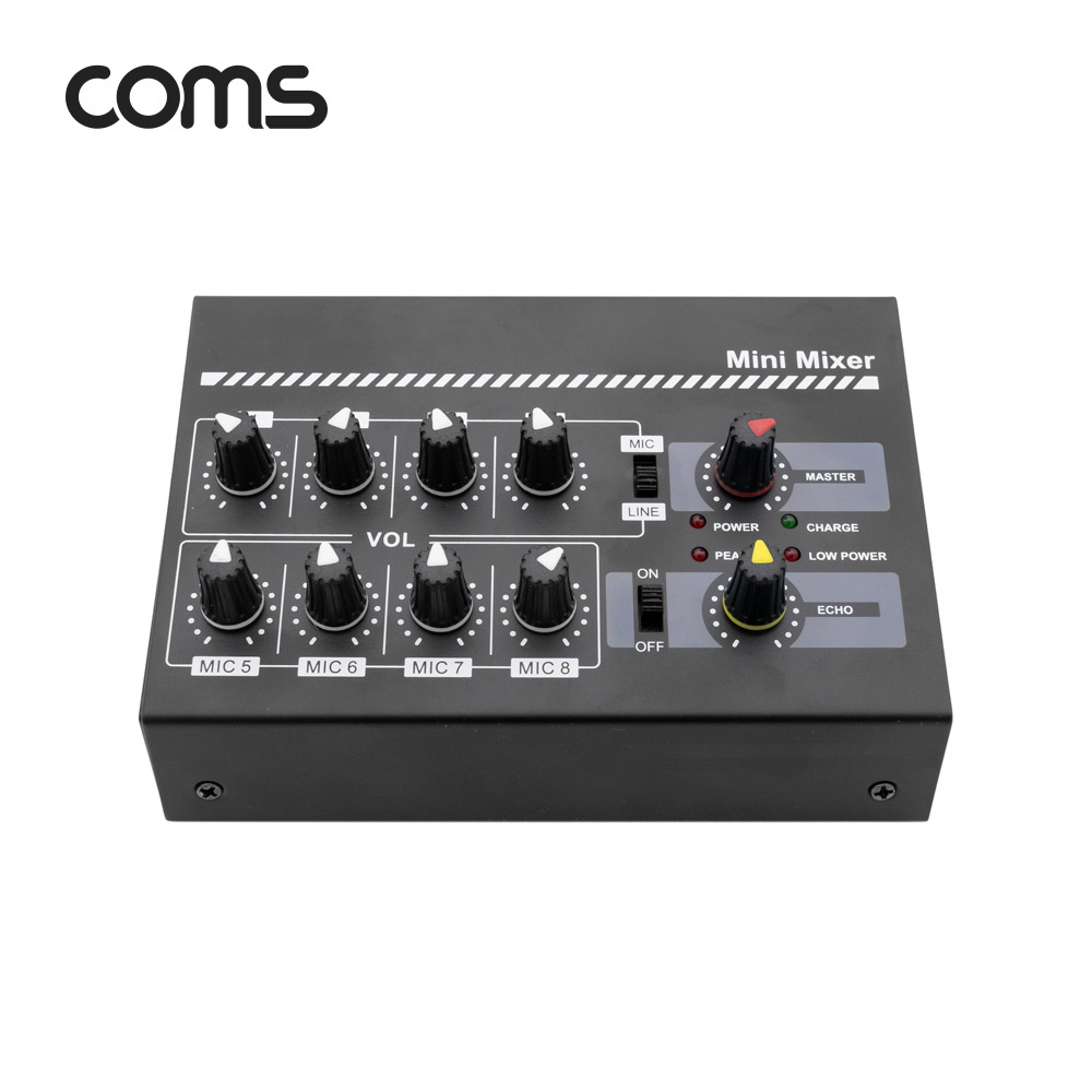 Coms 8채널 미니 마이크 믹서 / 배터리내장 / 휴대가능