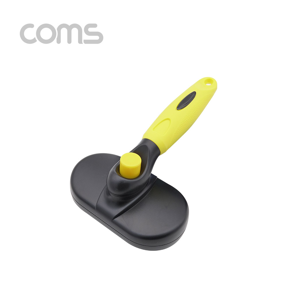Coms 애견 원터치 슬리커 브러쉬(브러시), 원터치 클리닝/ 반려 동물