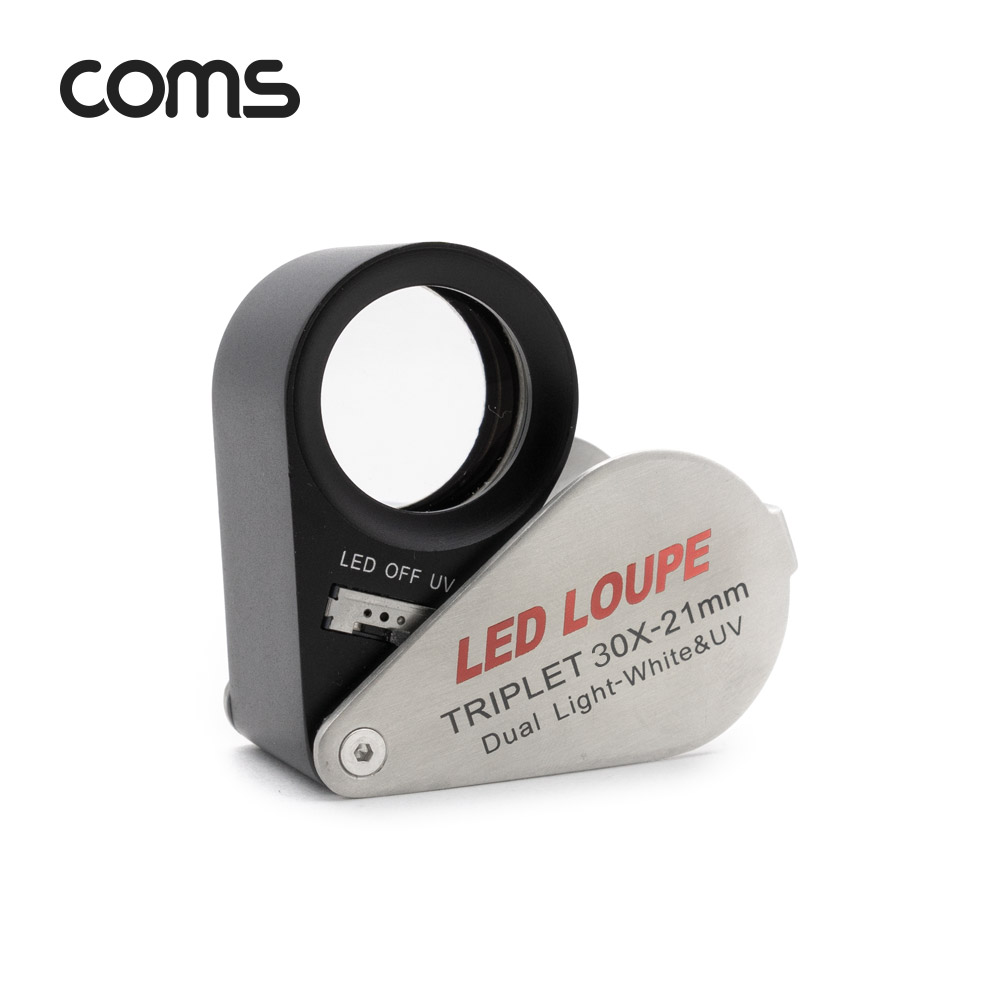 Coms 접이식 간이 확대경/돋보기 10X(10배율) 21mm