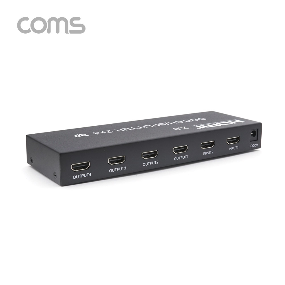 Coms HDMI 선택 분배기 (2:4) / 4K(3840 X 2160)@60Hz / HDMI 2.0