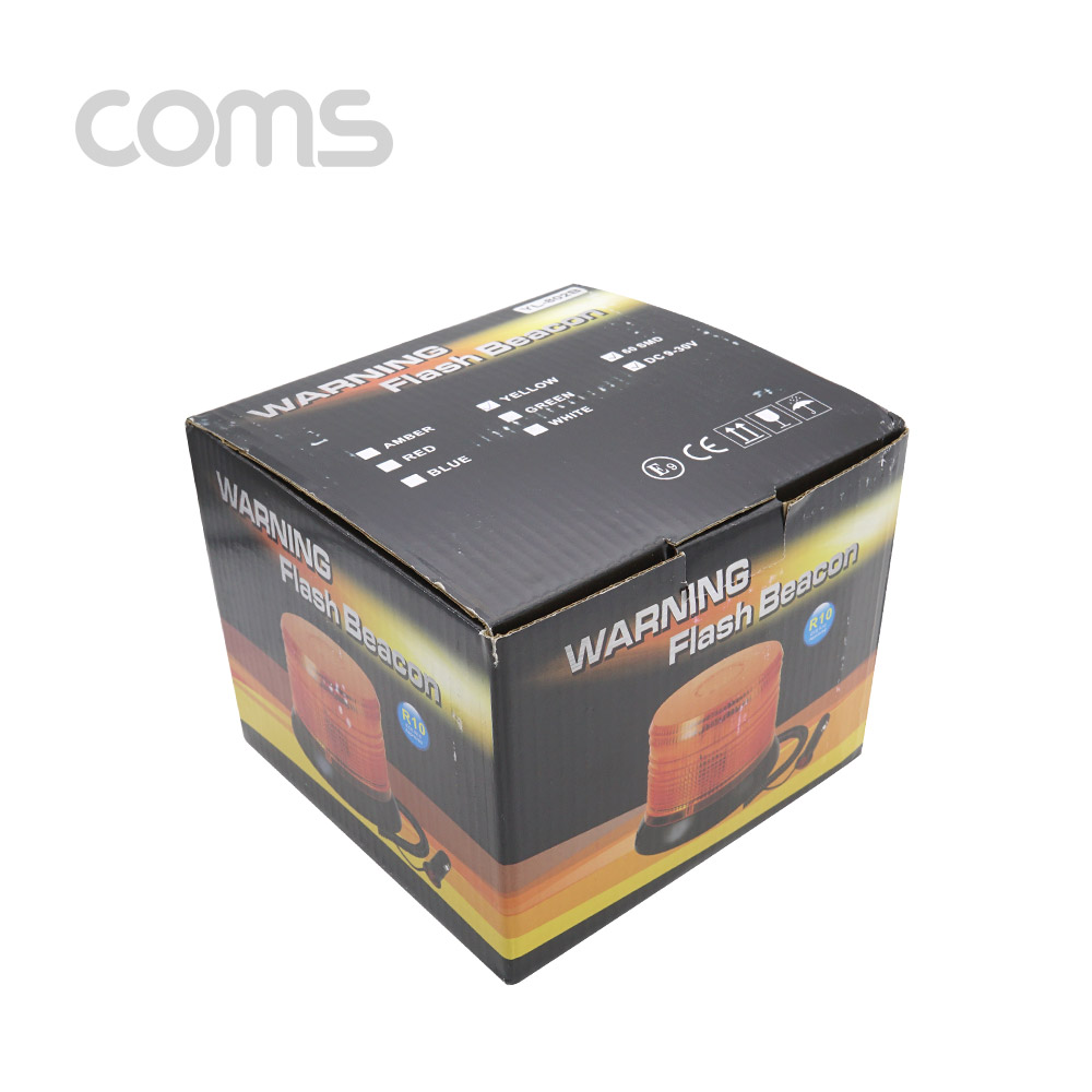 Coms LED 경광등 자석부착, 사이즈(122/160cm) - Yellow Light, 시가(시거)전원