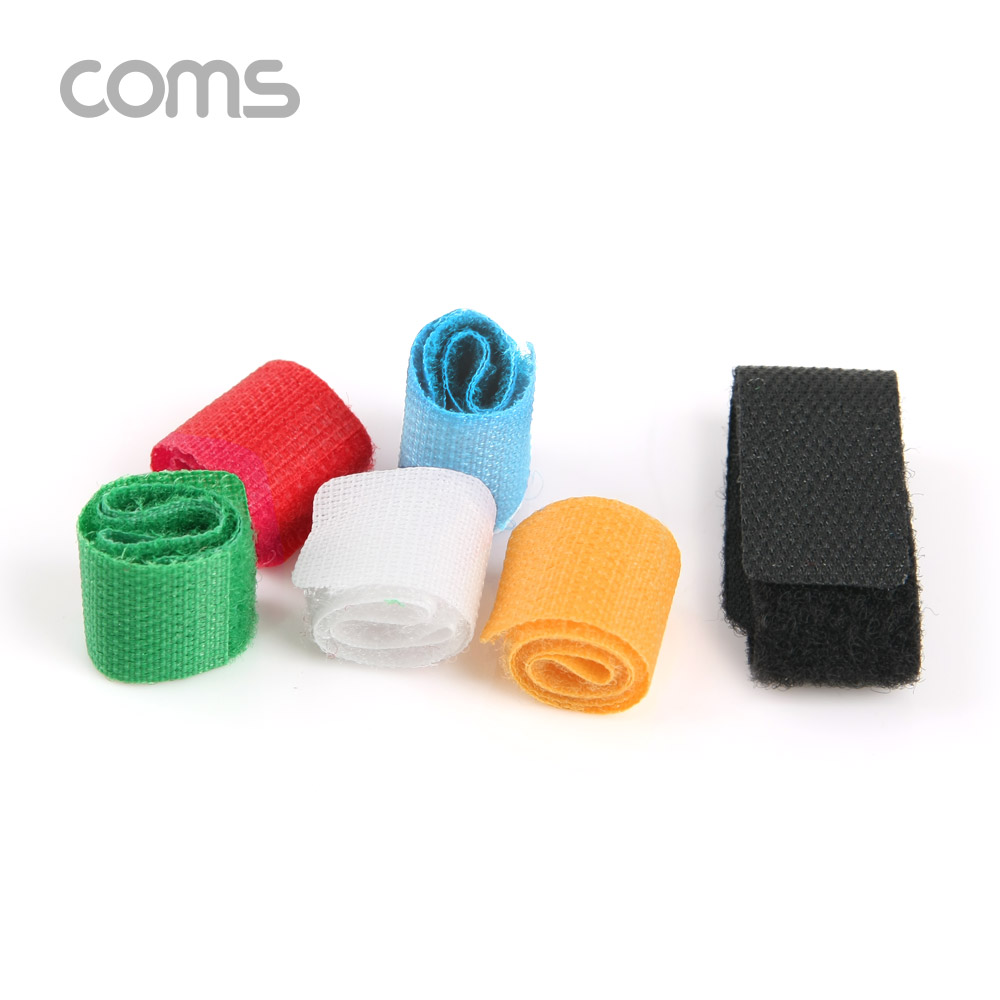 Coms 케이블 타이 / 벨크로 타이 (6pcs/6색)