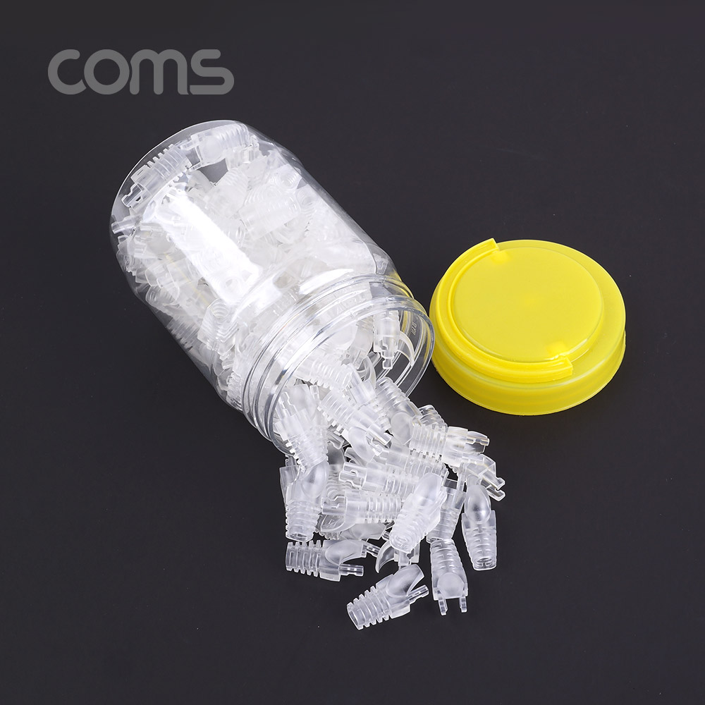 Coms 부트(투명) / CAT6 / PVC통 / 100ea