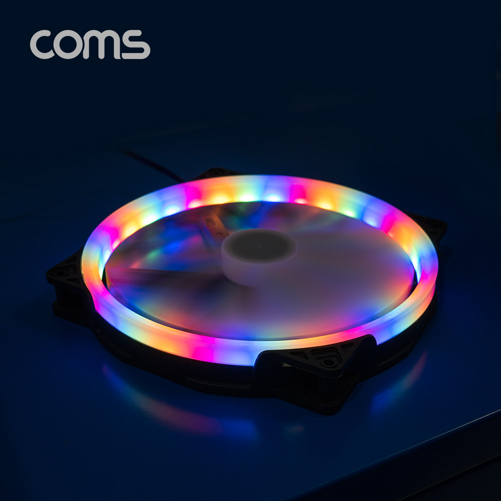 Coms 쿨러 CASE / 200mm / Rainbow LED / Cooler