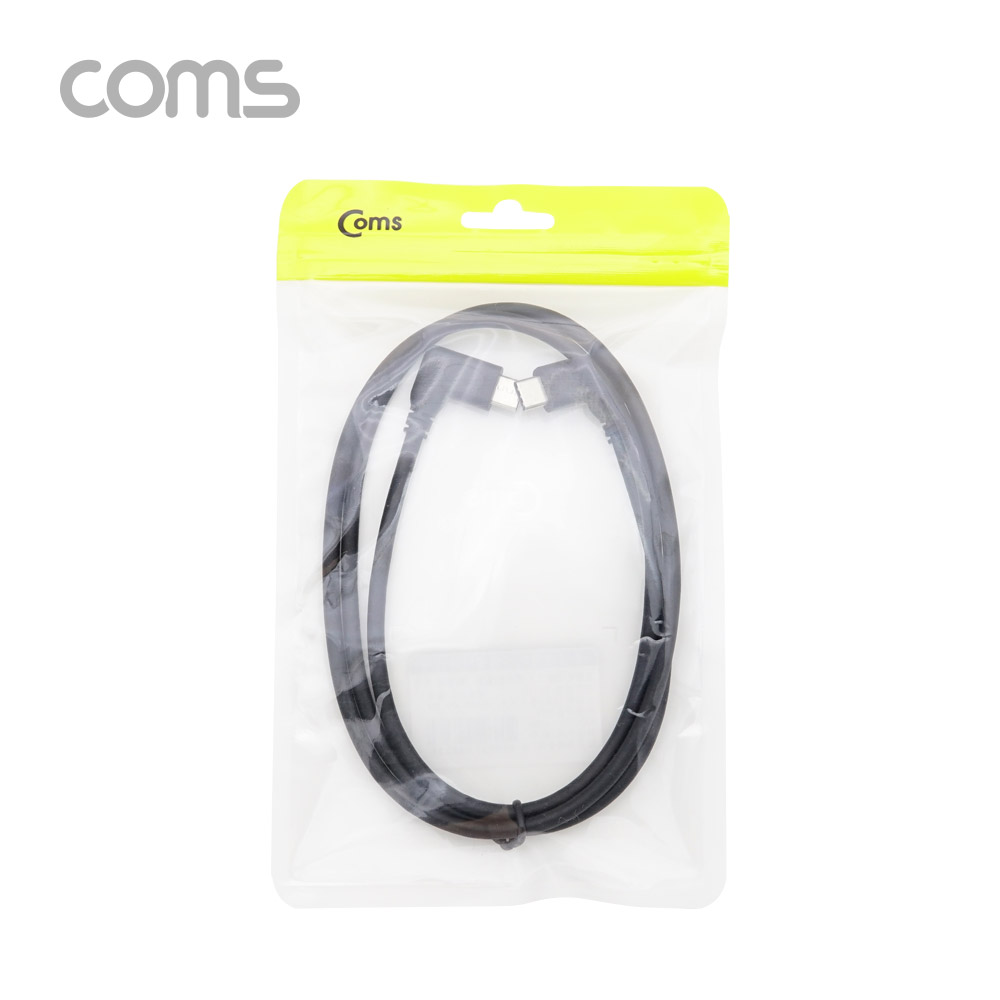 Coms USB 3.1(Type-C) 케이블 C to C (M/M) 1m / 양쪽 꺾임