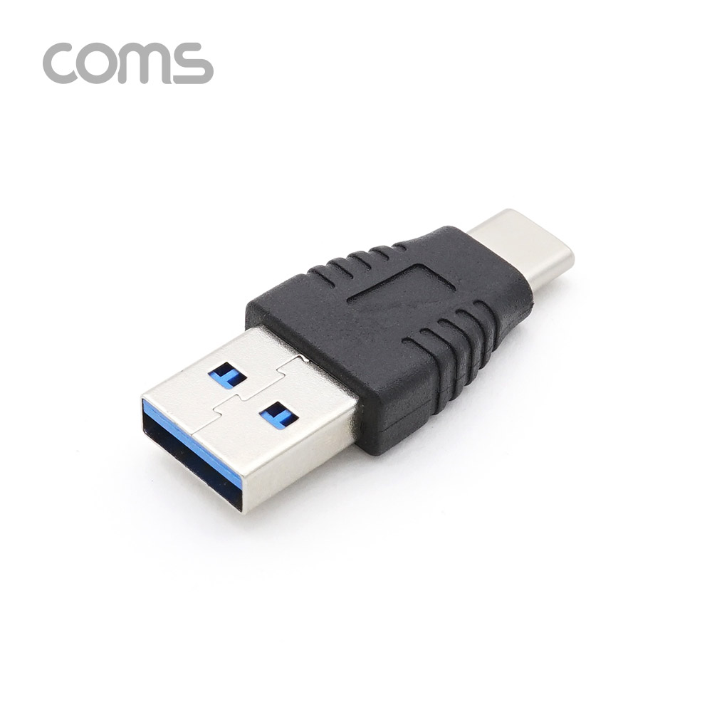 Coms USB 3.1 Type C 젠더 (C M/3.0 M) / Short / Black