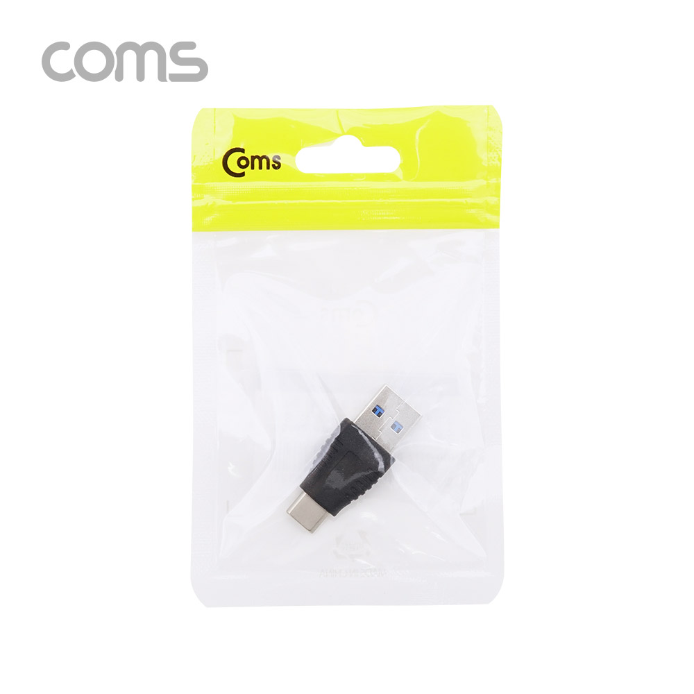 Coms USB 3.1 Type C 젠더 (C M/3.0 M) / Short / Black
