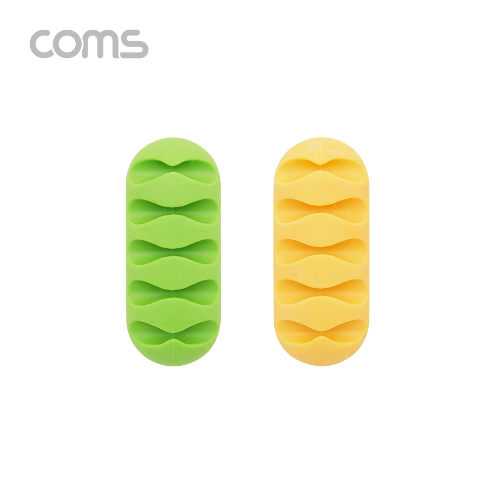 Coms 케이블 오거나이저 (Green, Orange) / 2pcs