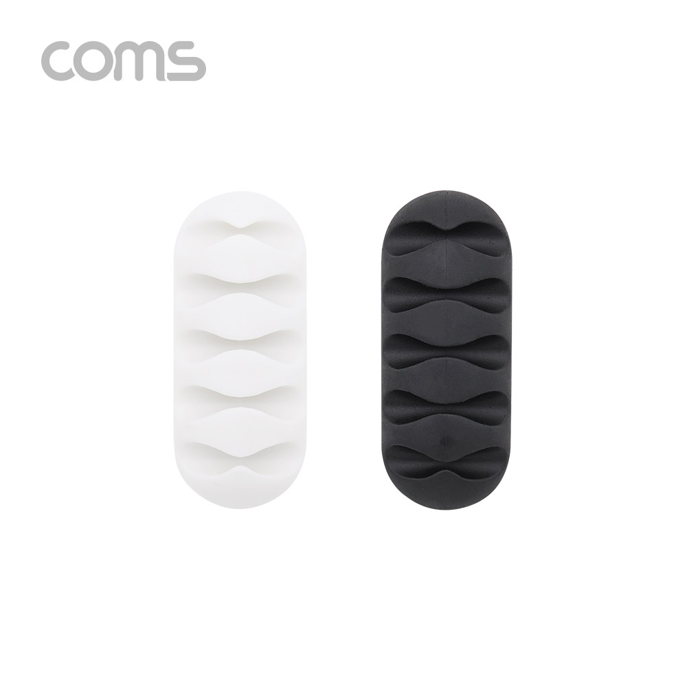 Coms 케이블 오거나이저 (Black, White) / 2pcs