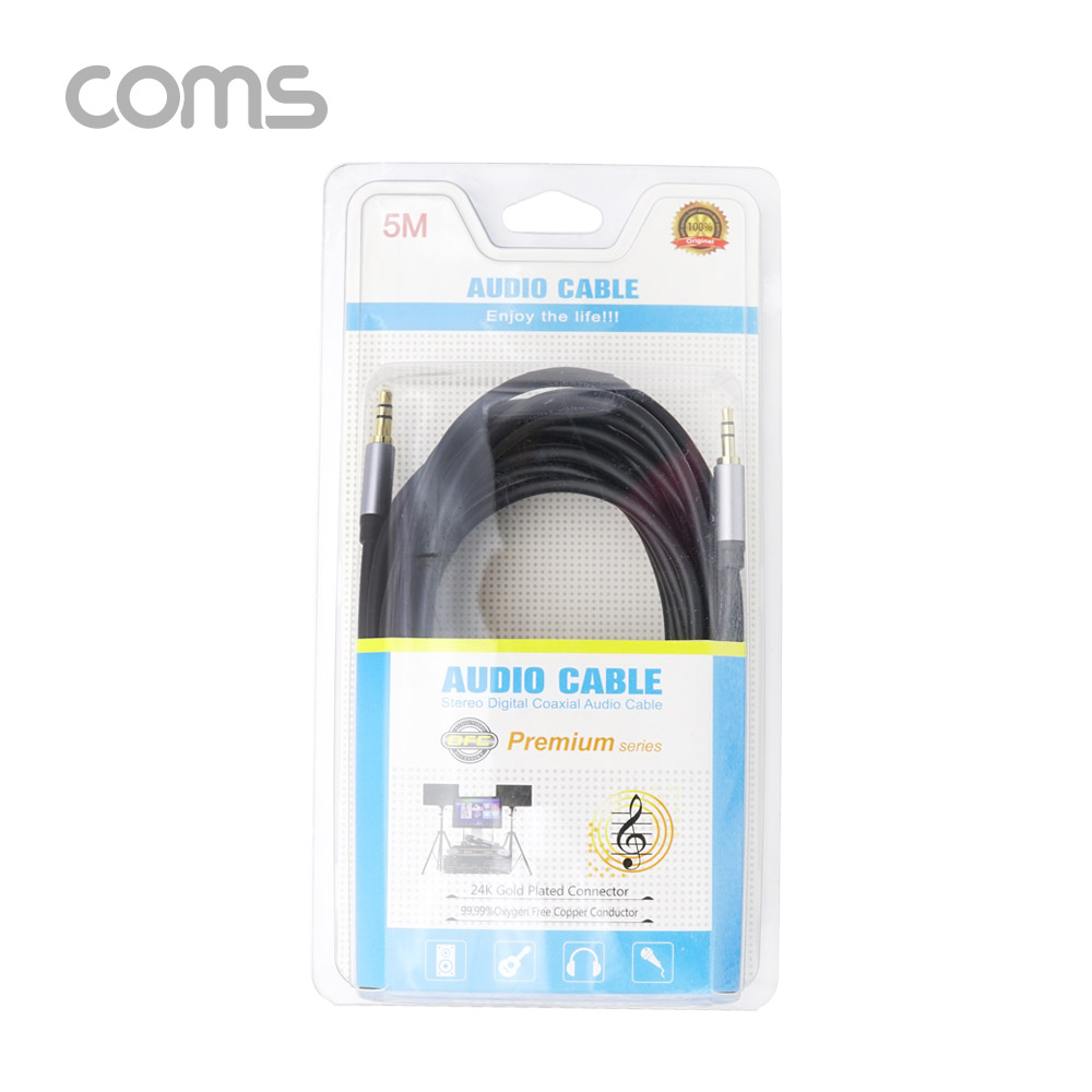 Coms OFC 스테레오 케이블 (3.5ø) 5M
