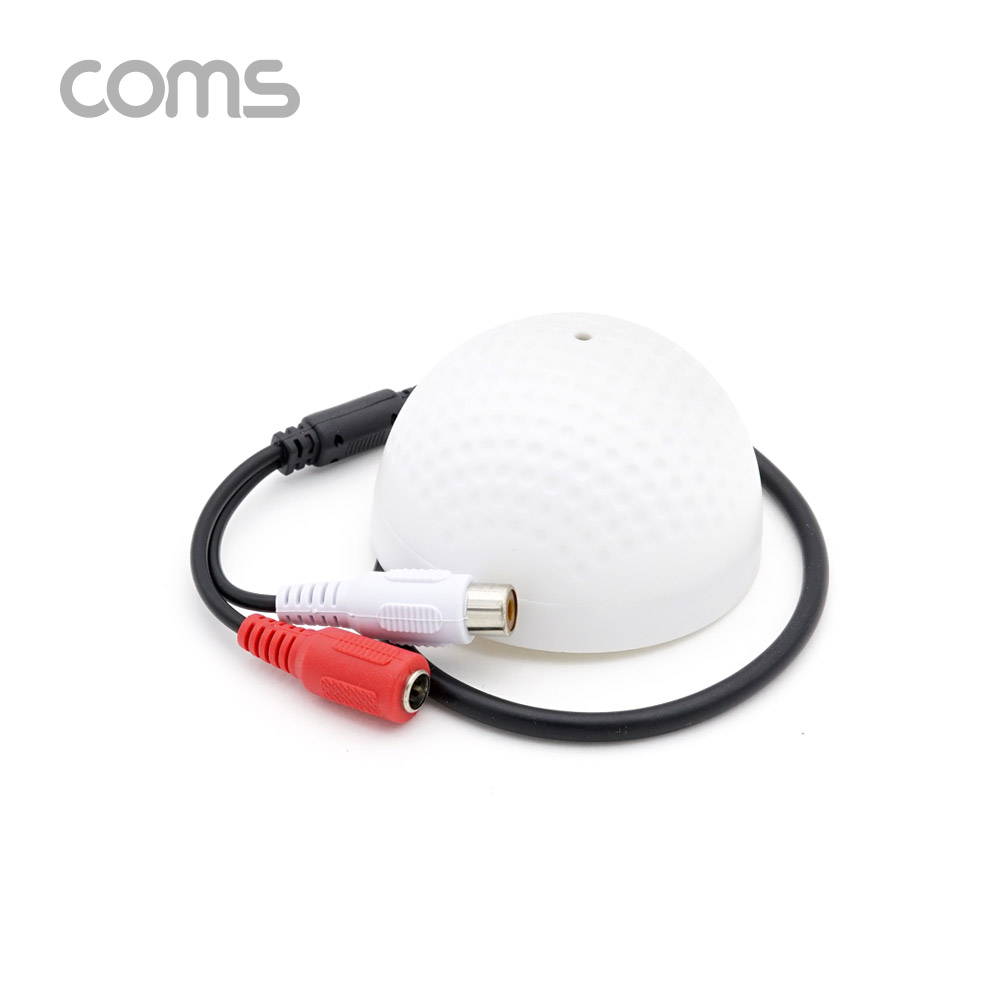 Coms CCTV용 오디오 모니터 마이크 / CCTV 마이크 / RCA 전용 / 원형