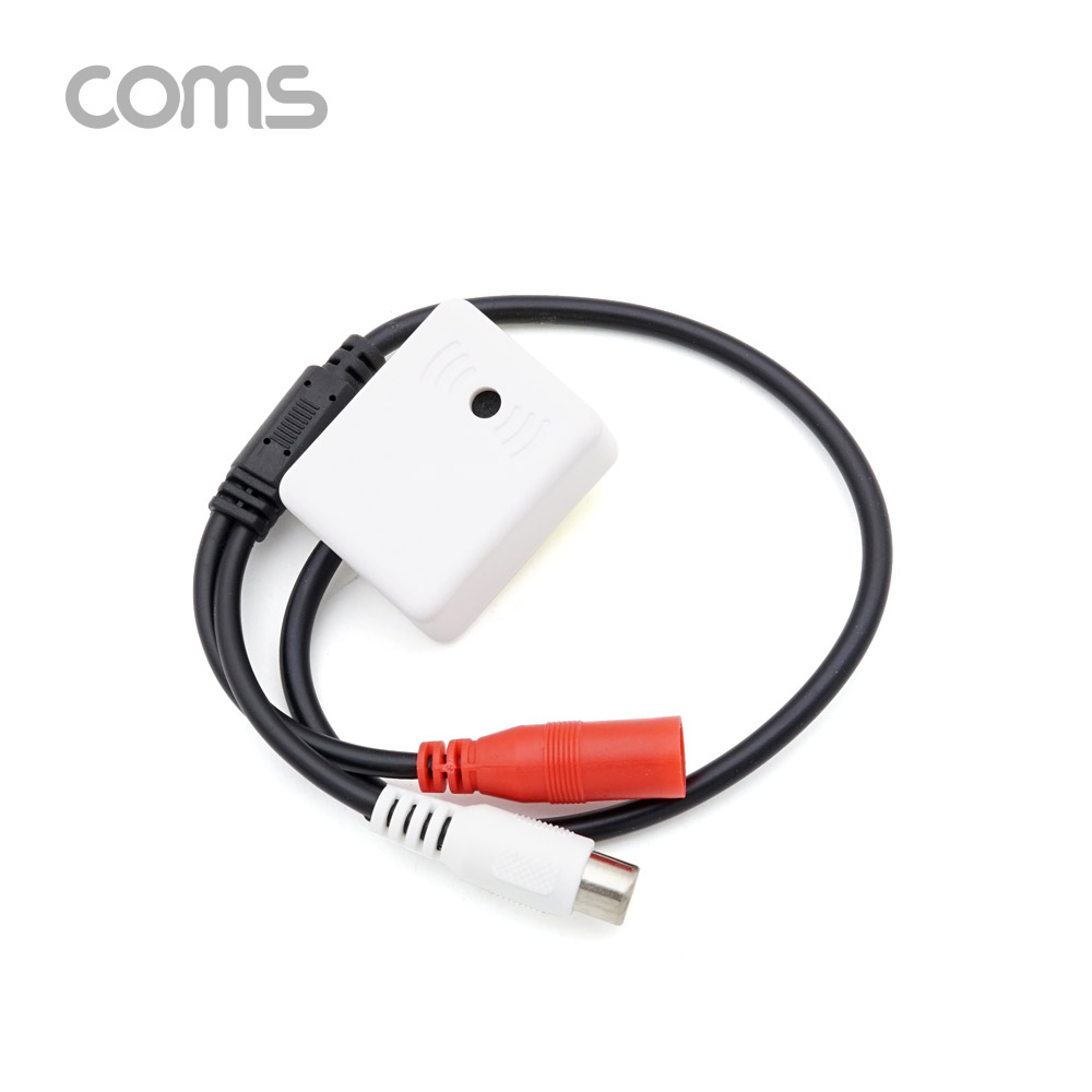 Coms CCTV용 오디오 모니터 마이크 / CCTV 마이크 / RCA 전용 / 사각형