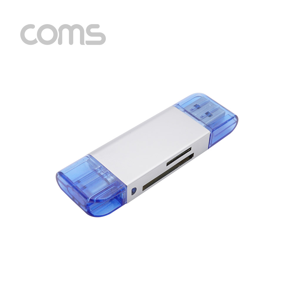 Coms  USB 3.1(Type C) 카드리더기 - USB/Micro USB SD/Micro SD