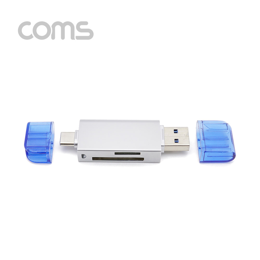 Coms  USB 3.1(Type C) 카드리더기 - USB/Micro USB SD/Micro SD