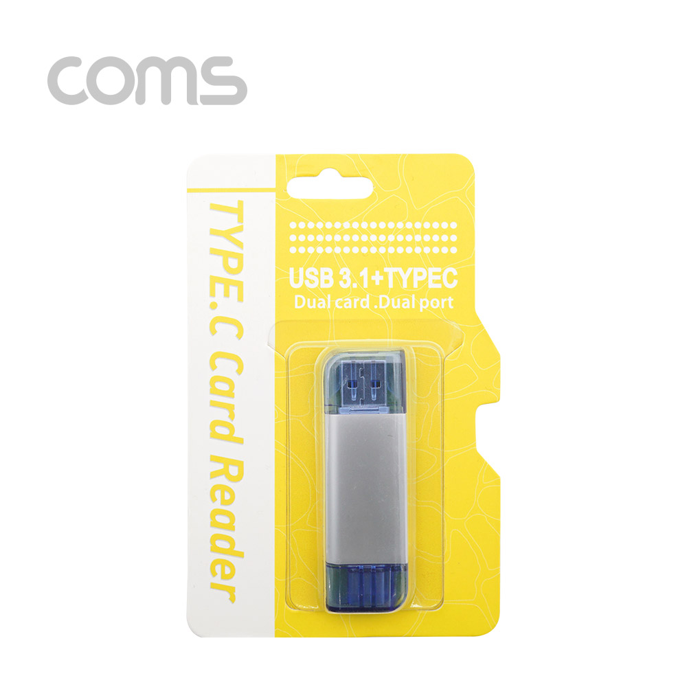 Coms  USB 3.1(Type C) 카드리더기 - USB/Micro USB SD/Micro SD