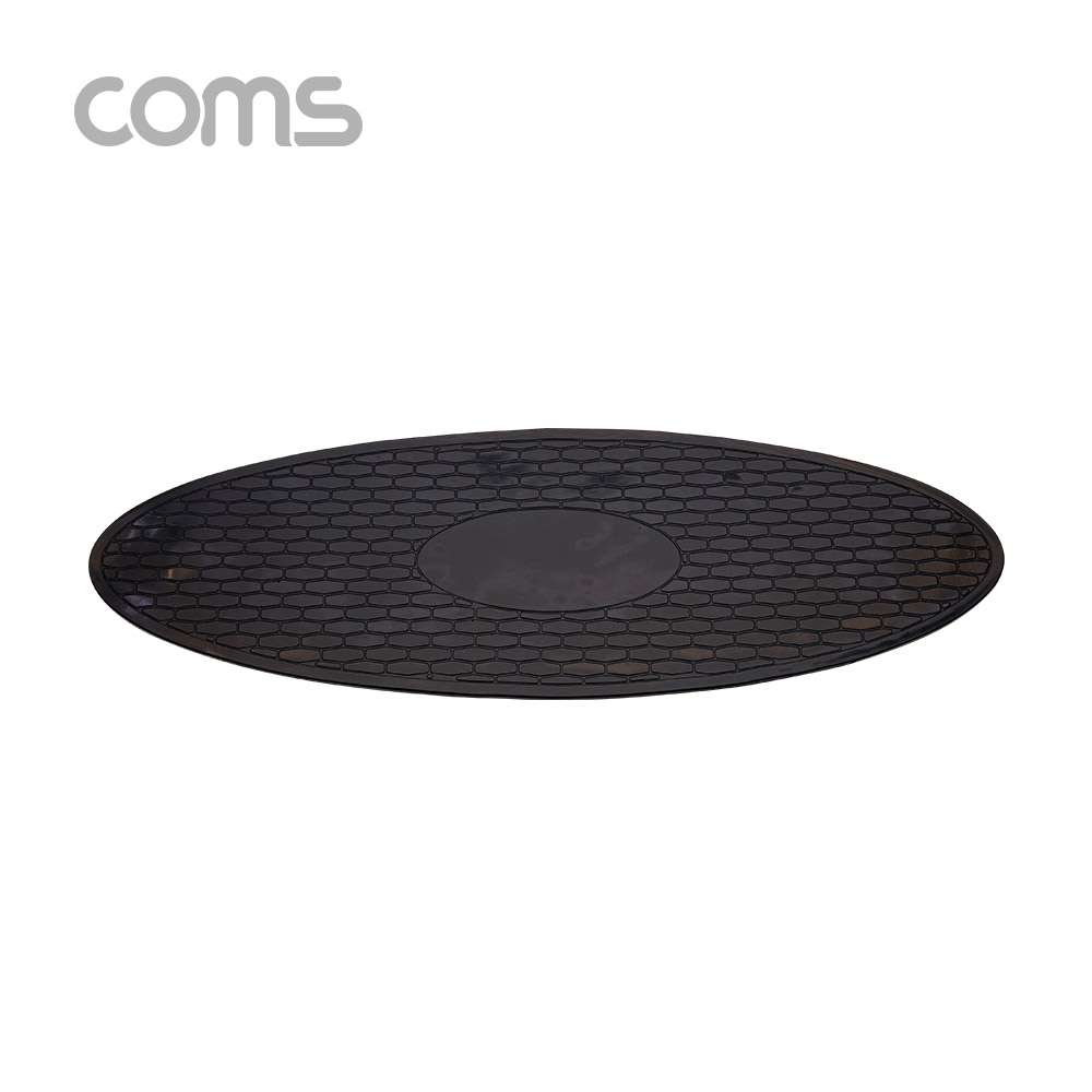 Coms 차량용 흡착패드 / 미끄럼방지 / 검정 / 타원형