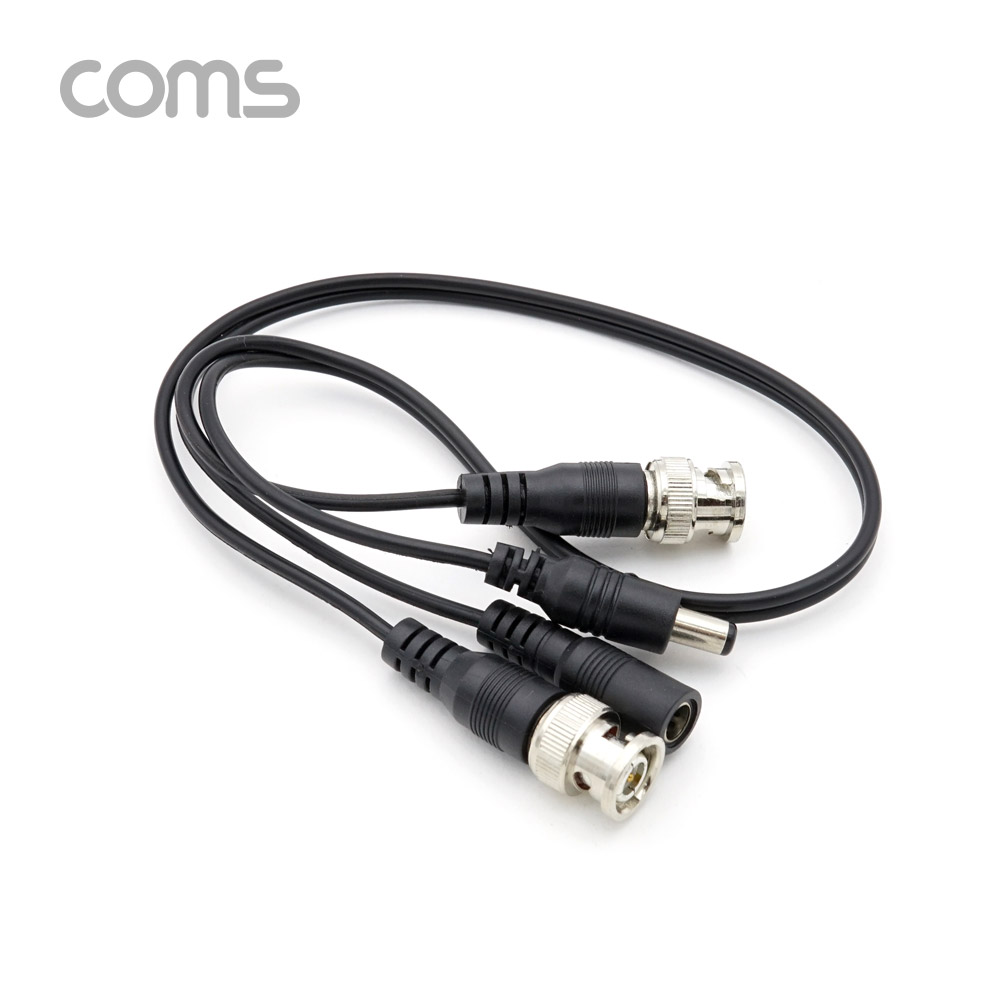 Coms CCTV 케이블 50cm / DNC/DC 케이블/ BNC MM/DC MF