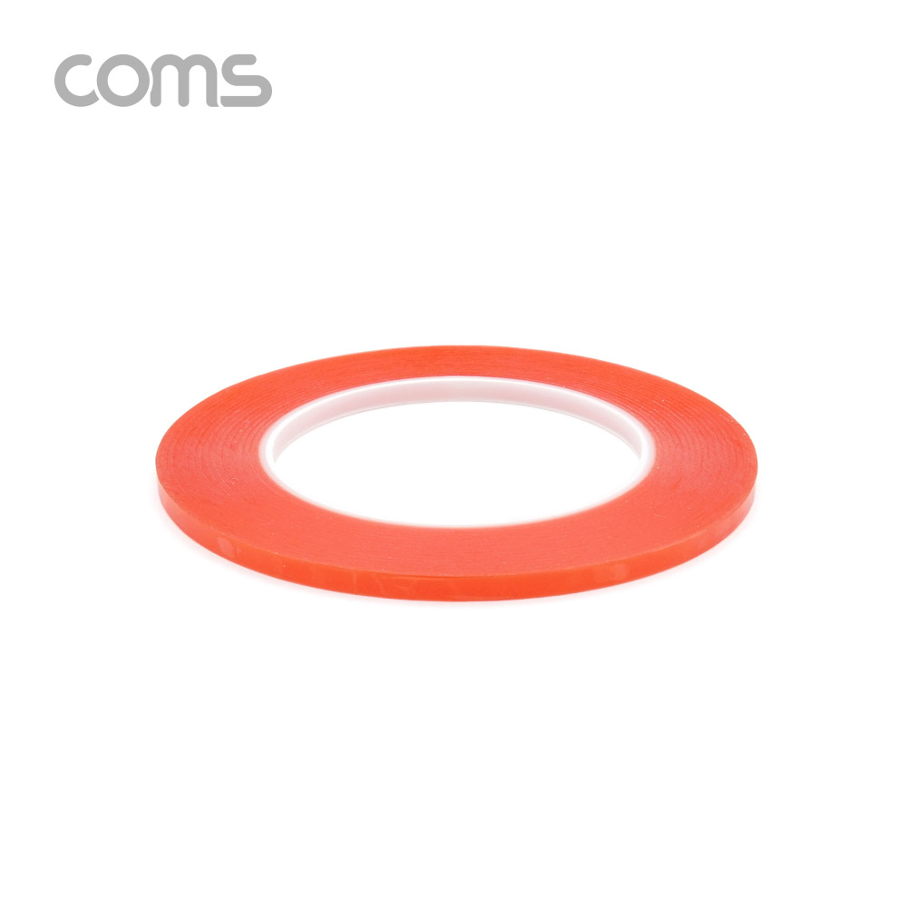 Coms 절연 테이프(Red 비닐) 5mm / 0.13mm x 25m