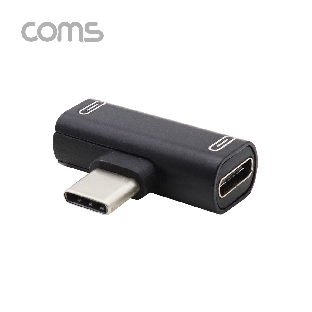 Coms USB 3.1(Type C) 듀얼 젠더 (T형) / Black / 화웨이, 샤오미 전용(국내폰 사용불가)