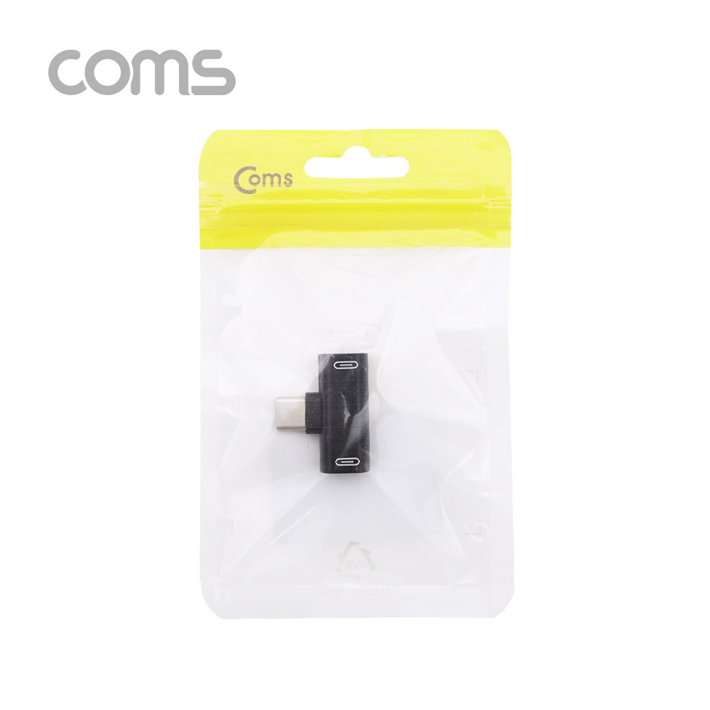 Coms USB 3.1(Type C) 듀얼 젠더 (T형) / Black / 화웨이, 샤오미 전용(국내폰 사용불가)
