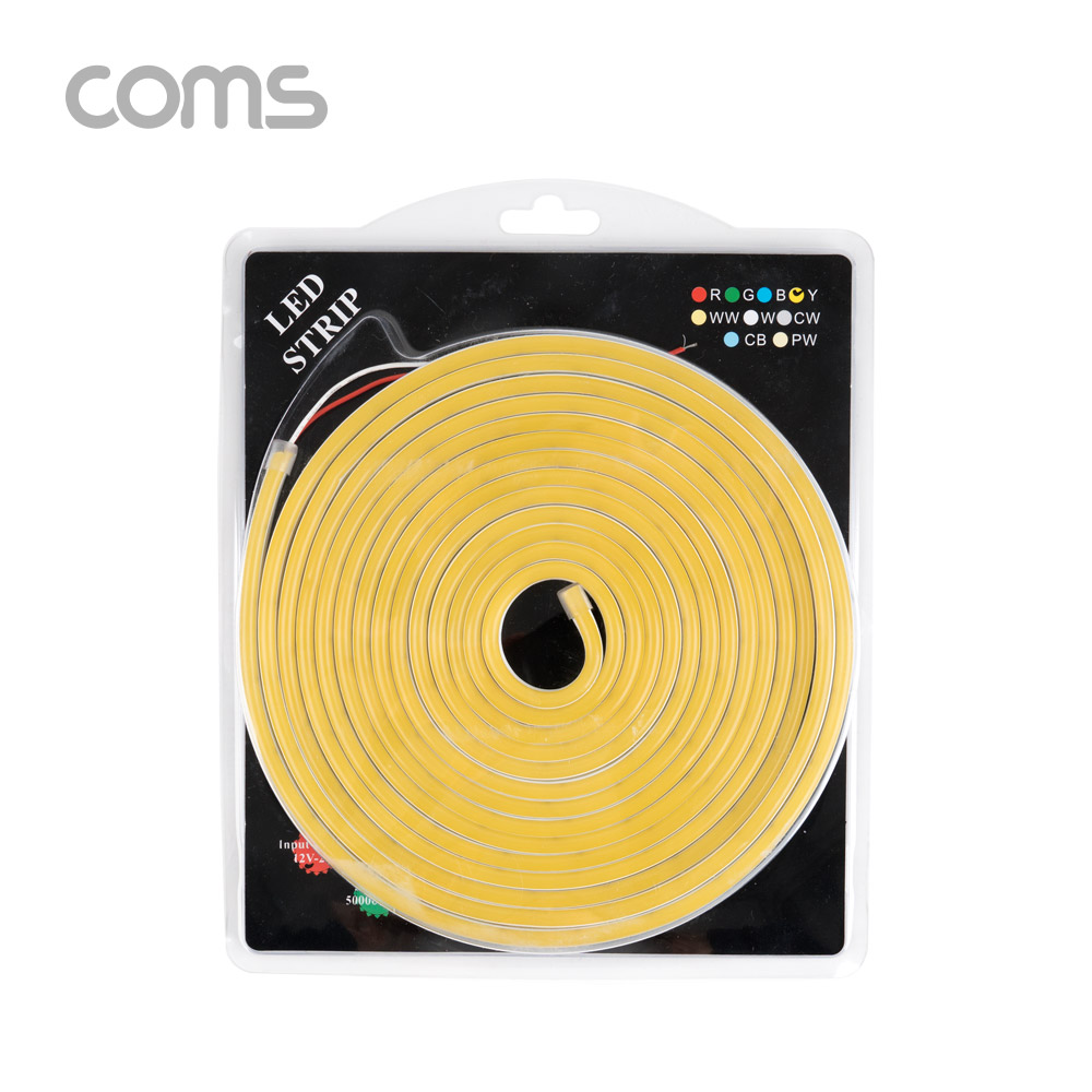 Coms LED 슬림형(줄/띠형) / DC전원 / 5M / Yellow