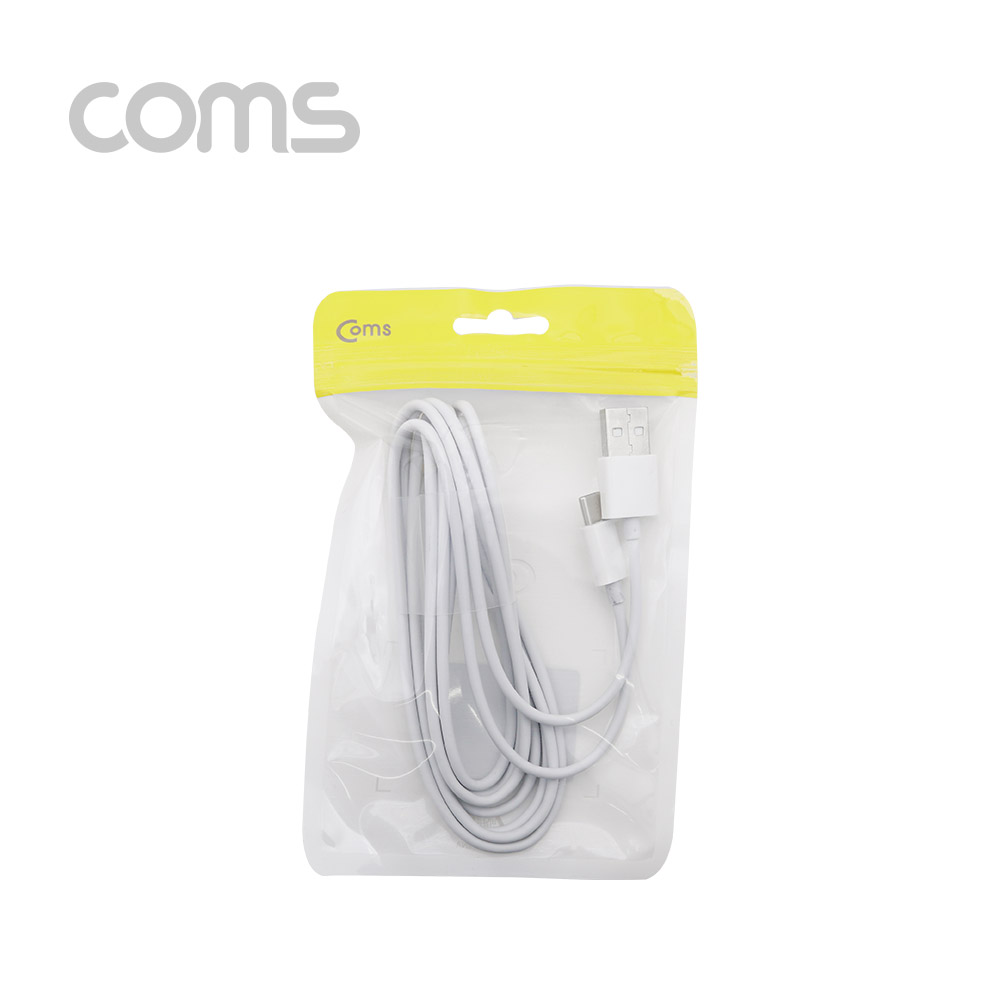 Coms USB 3.1 케이블 (Type C) 2M, 슬림/White
